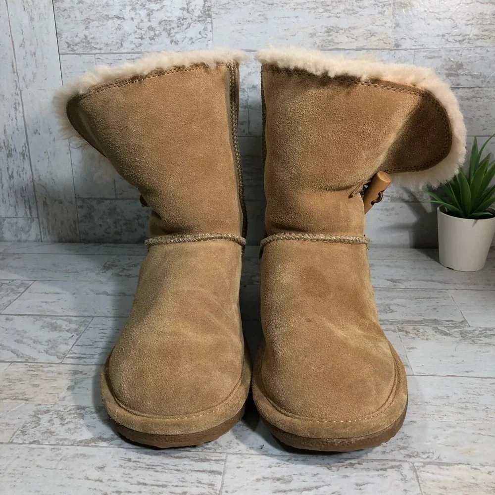 Bjorndal Suede Ankle Booties Joey Wool Lined Brown 6M‎